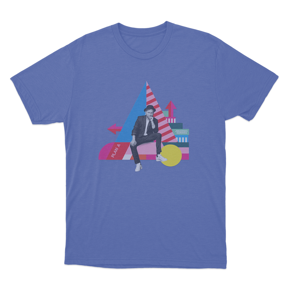 Johannes Oerding Plan A Cover Unisex T Shirt Blue Johannes Oerding Plan A Cover Unisex T Shirt Blue